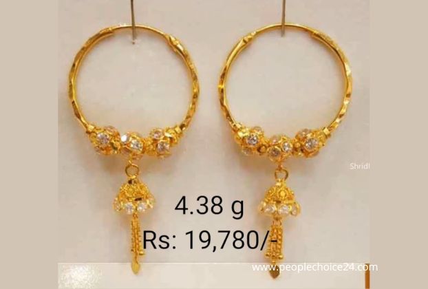 Gold Ring Earrings Design  South India Jewels