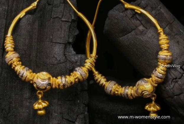 Beautiful gold hoop earrings 