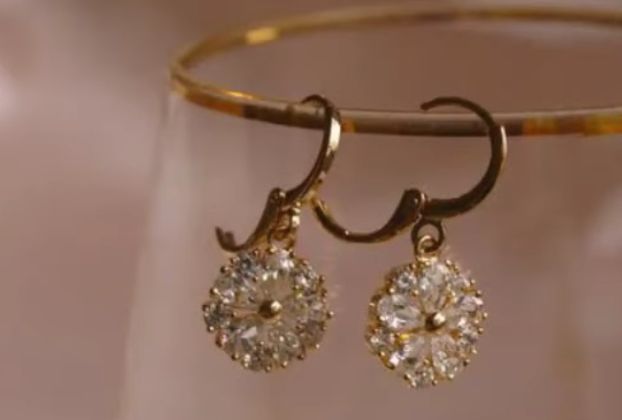 stone hoop earrings for women's