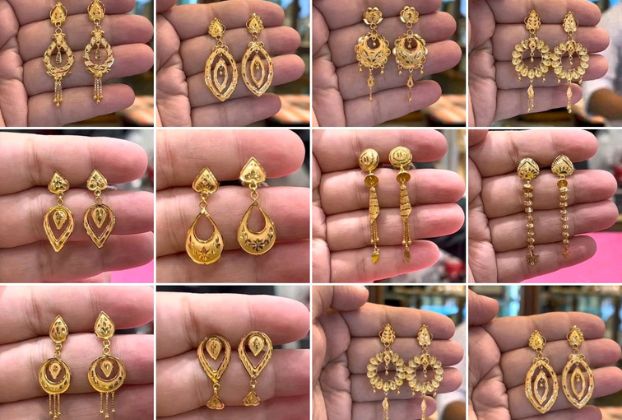 10 Latest 1 Gram Pure Gold Earrings with Price 2022