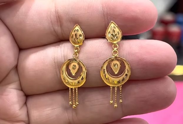 1.78 grams gold earrings designs