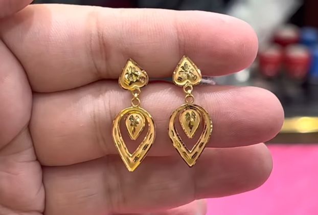 2 grams gold earrings designs
