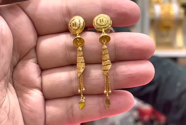 2.34 grams gold earrings designs