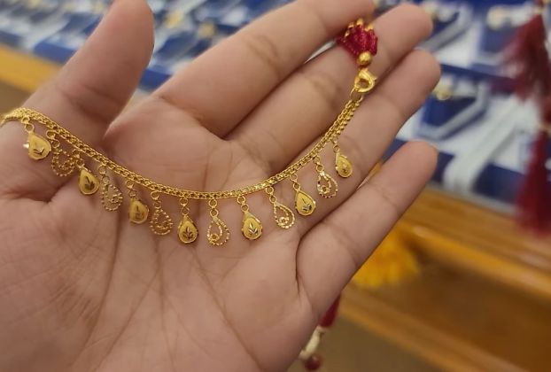 3 gram gold necklace designs with price