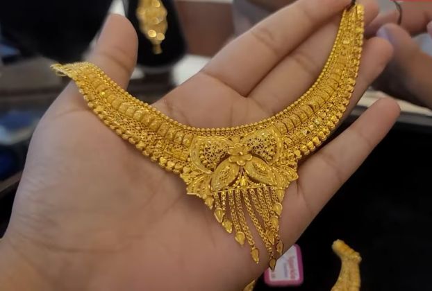 gold necklace design with price