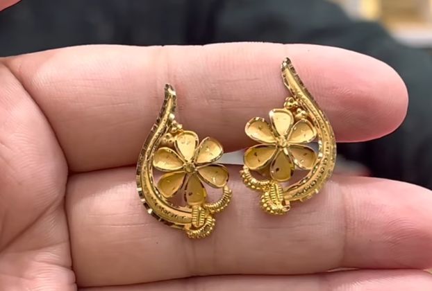 Latest gold earrings designs for women