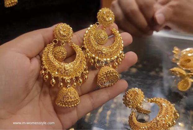 bridal gold jhumka designs