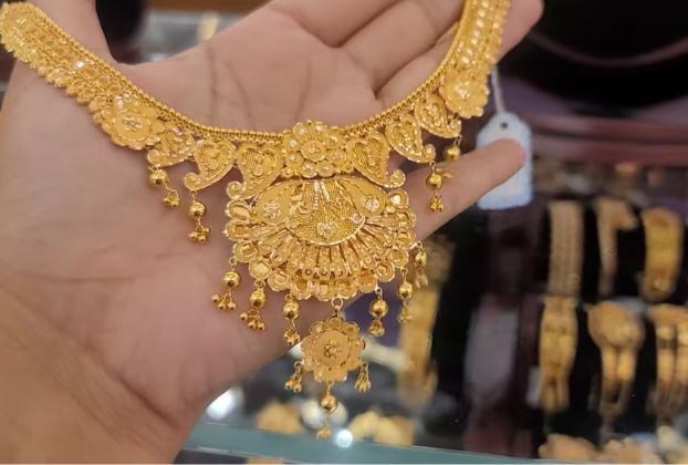gold necklace design for wedding