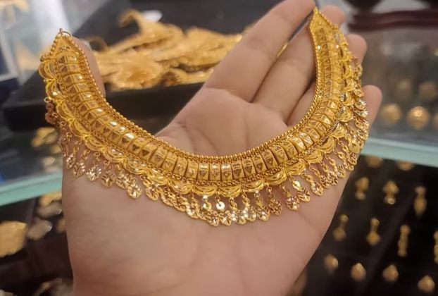 gold necklace design images for wedding