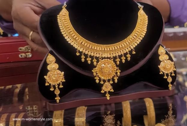 gold necklace designs for wedding