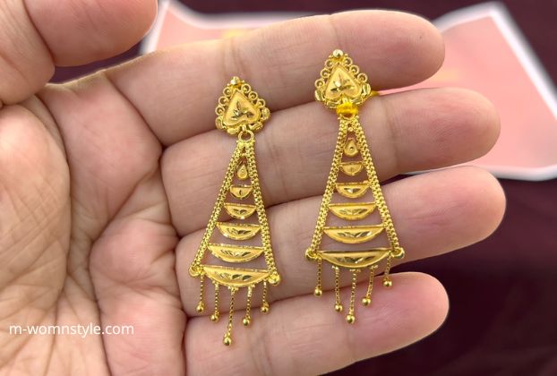 latest design of gold earrings 16