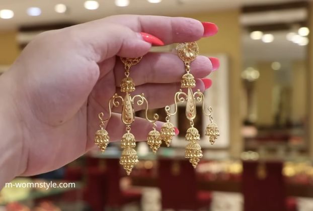 latest design of gold earrings 18