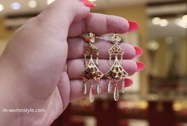 latest design of gold earrings 3