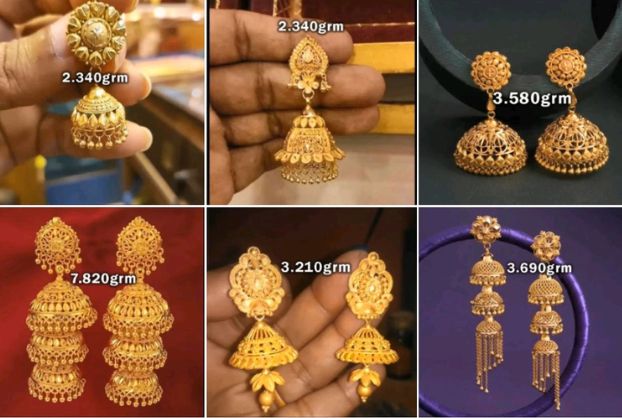 30 Lovely 4 Grams Gold Jhumka Designs for Women!