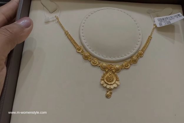 Simple Kalyan Jewellers necklace with price 