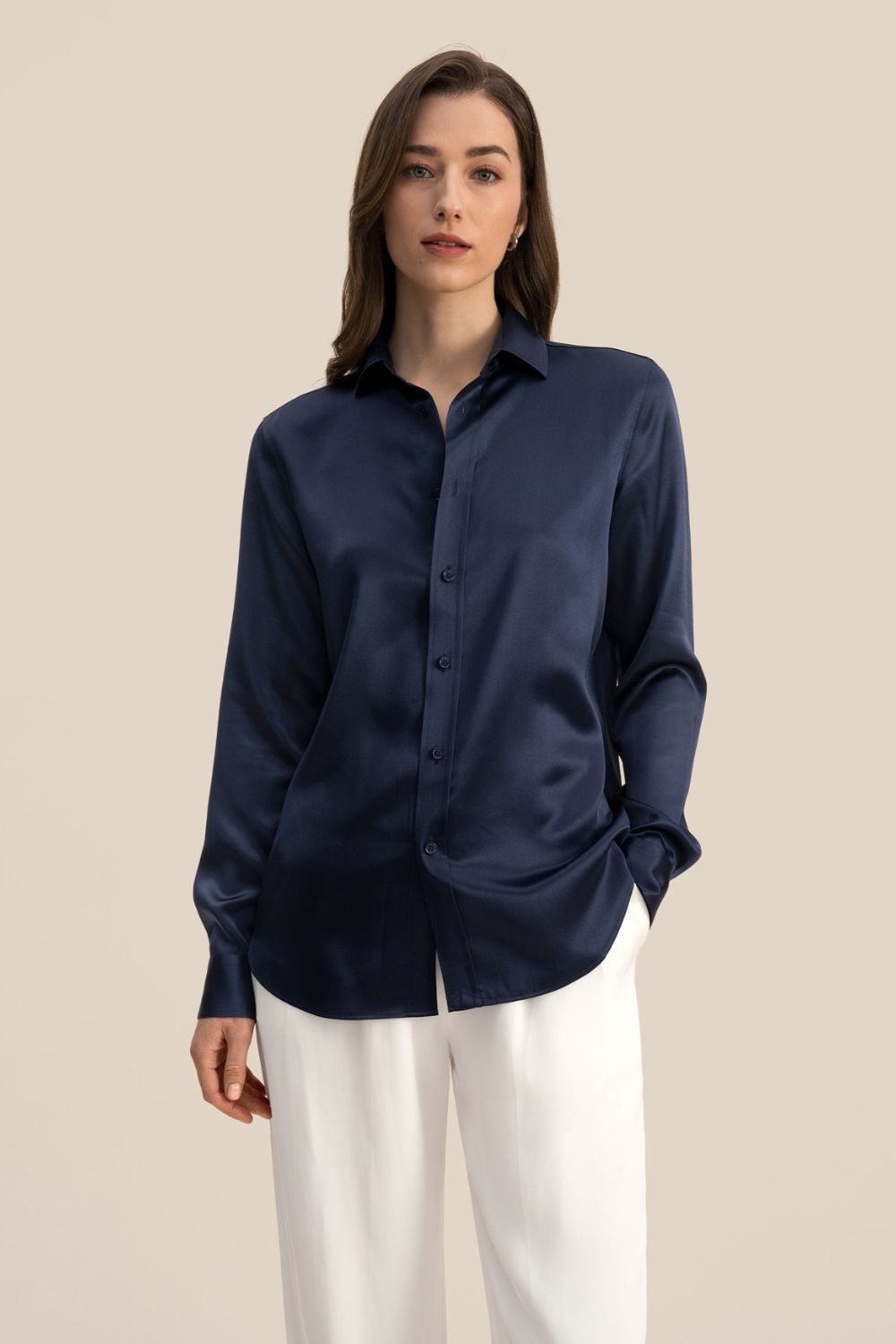 Tailored silk blouse 