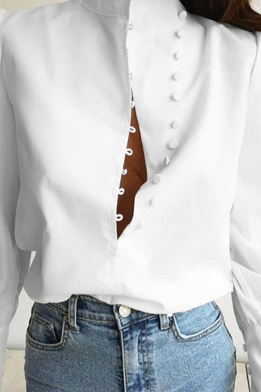 Women's elegant turtleneck blouse long sleeve 