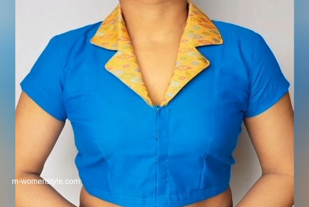 Gold Color Collar Blouse 