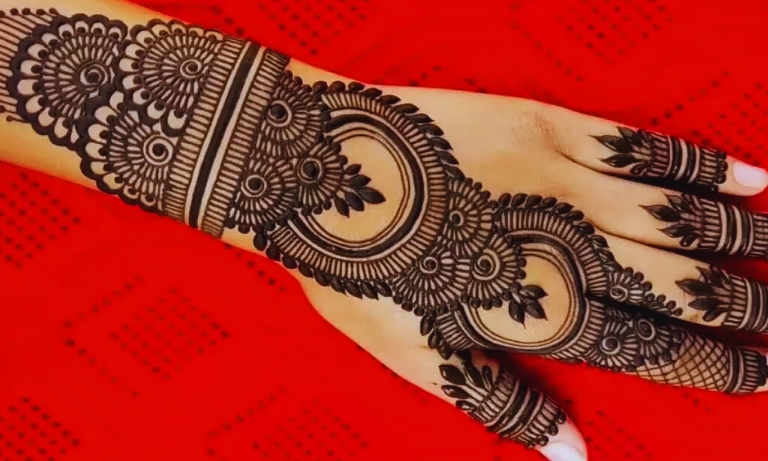 Royal Half Hand Mehndi Design