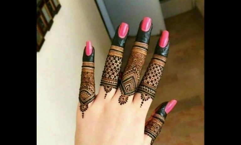 Finger Mehndi Design Easy and Beautiful 