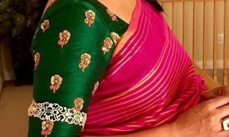 Traditional Simple Thread Work Blouse Designs