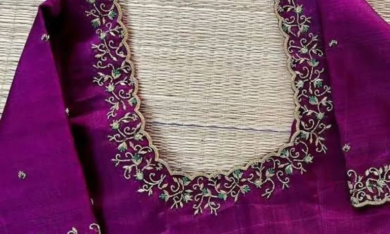 Purple Semi Silk Saree At The Best Price