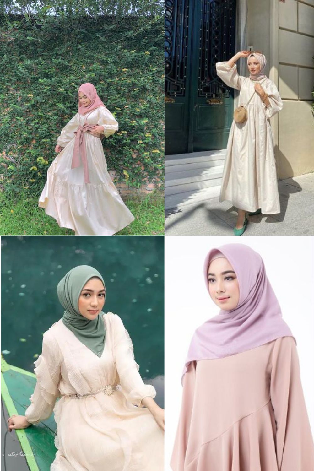 Baju Cream Cocok Dengan Jilbab Warna Apa