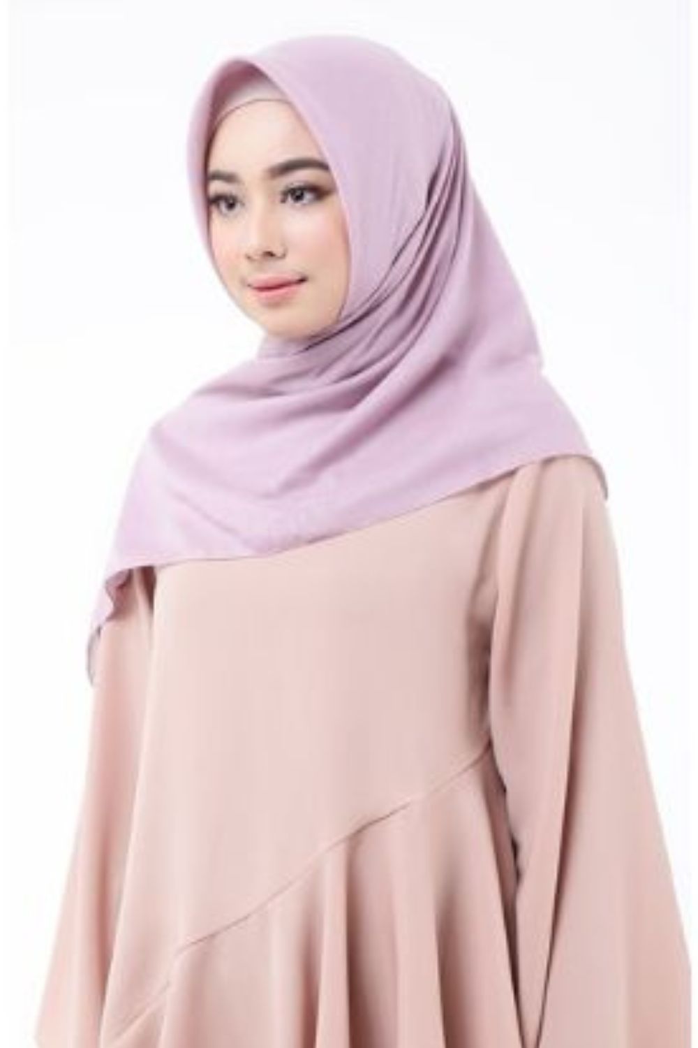 Pink Color Hijab for Cream clothes
