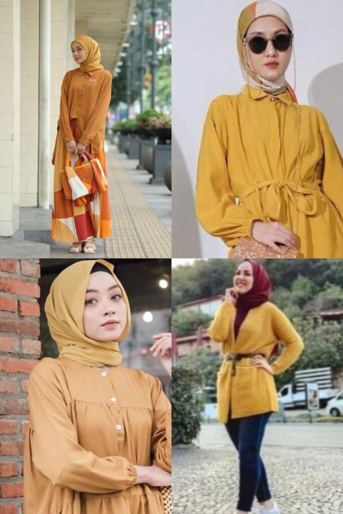 Baju kuning Mustard Cocok Dengan Jilbab Warna Apa