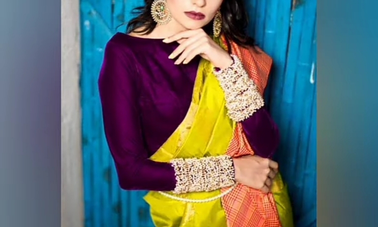 Stylish Purple Blouse Design 